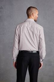 Neutral Brown/White Stripe Signature Trimmed Shirt - Image 3 of 9