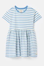 Joules Skye Blue Striped Jersey T-Shirt Dress - Image 6 of 10