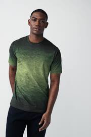 Green Chest Graphic Dip Dye T-Shirt - Image 1 of 7