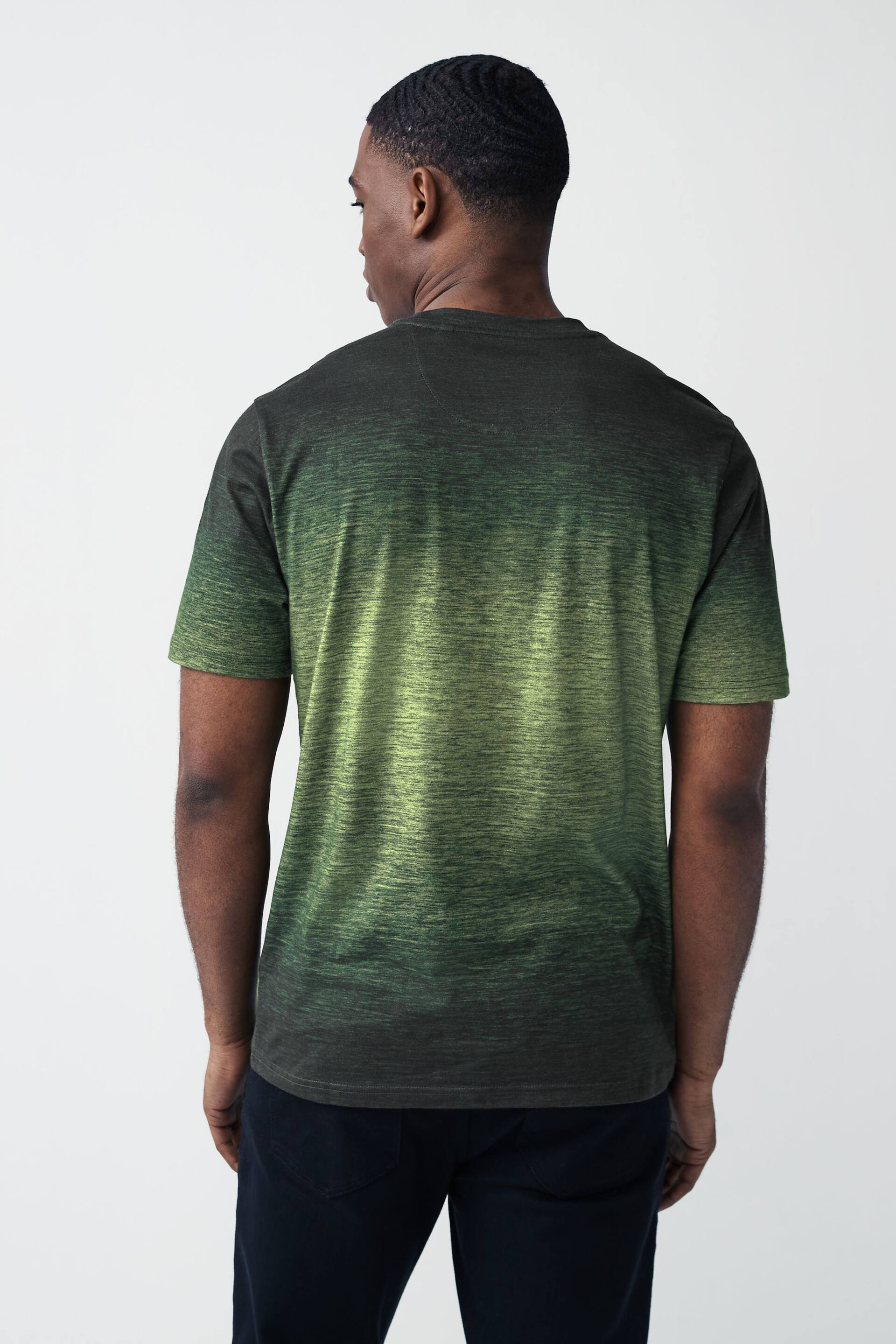 Green Chest Graphic Dip Dye T-Shirt - Image 3 of 7