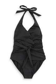 Mint Velvet Black Tummy Control Plunge Swimsuit - Image 4 of 6