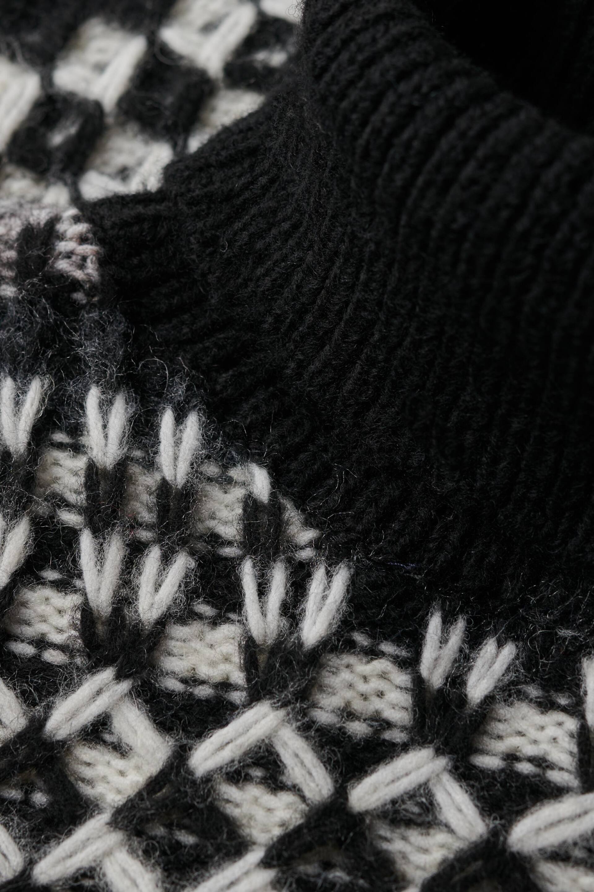 Superdry Black Roll Neck Crop Knit Jumper - Image 5 of 6