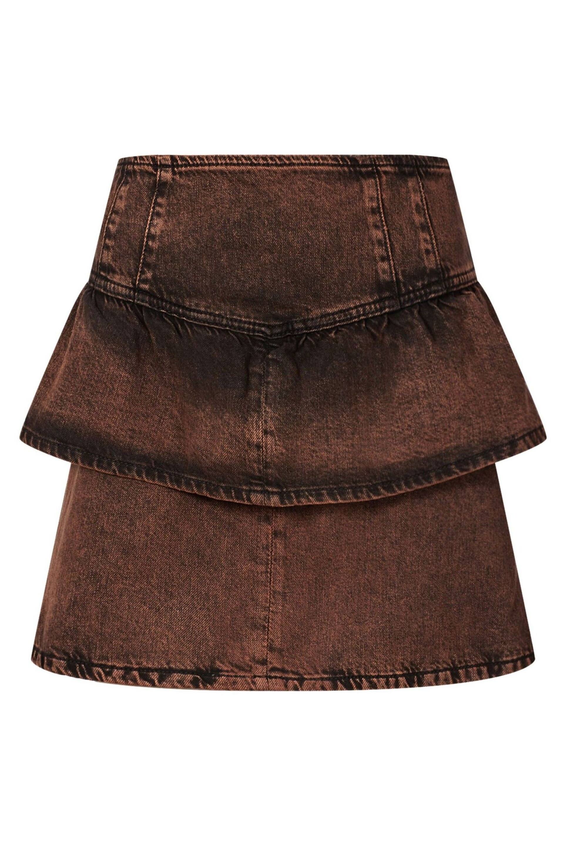 AllSaints Brown Andy Denim Skirt - Image 5 of 5
