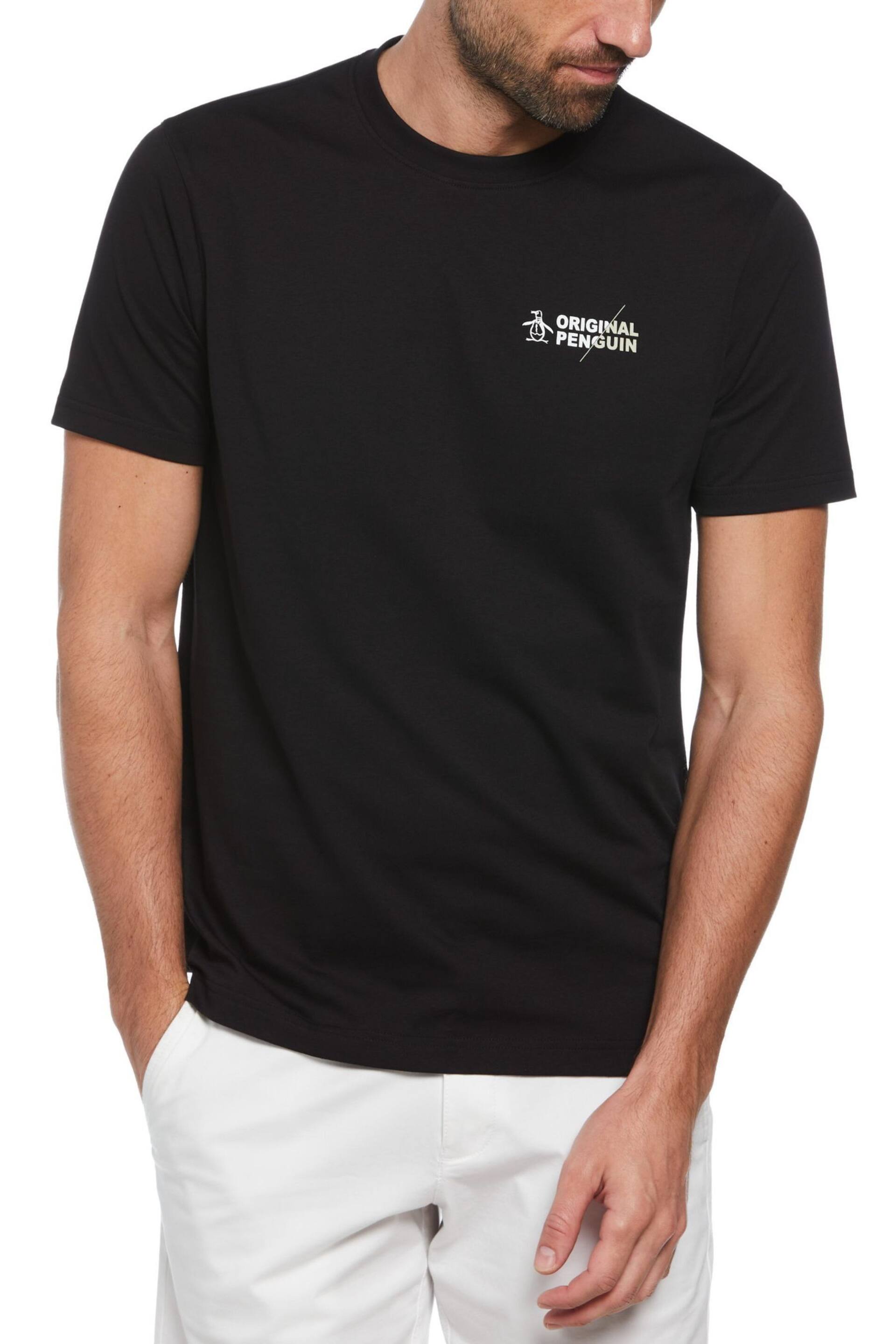 Original Penguin Stacked Spliced Logo T-Shirt - Image 1 of 4