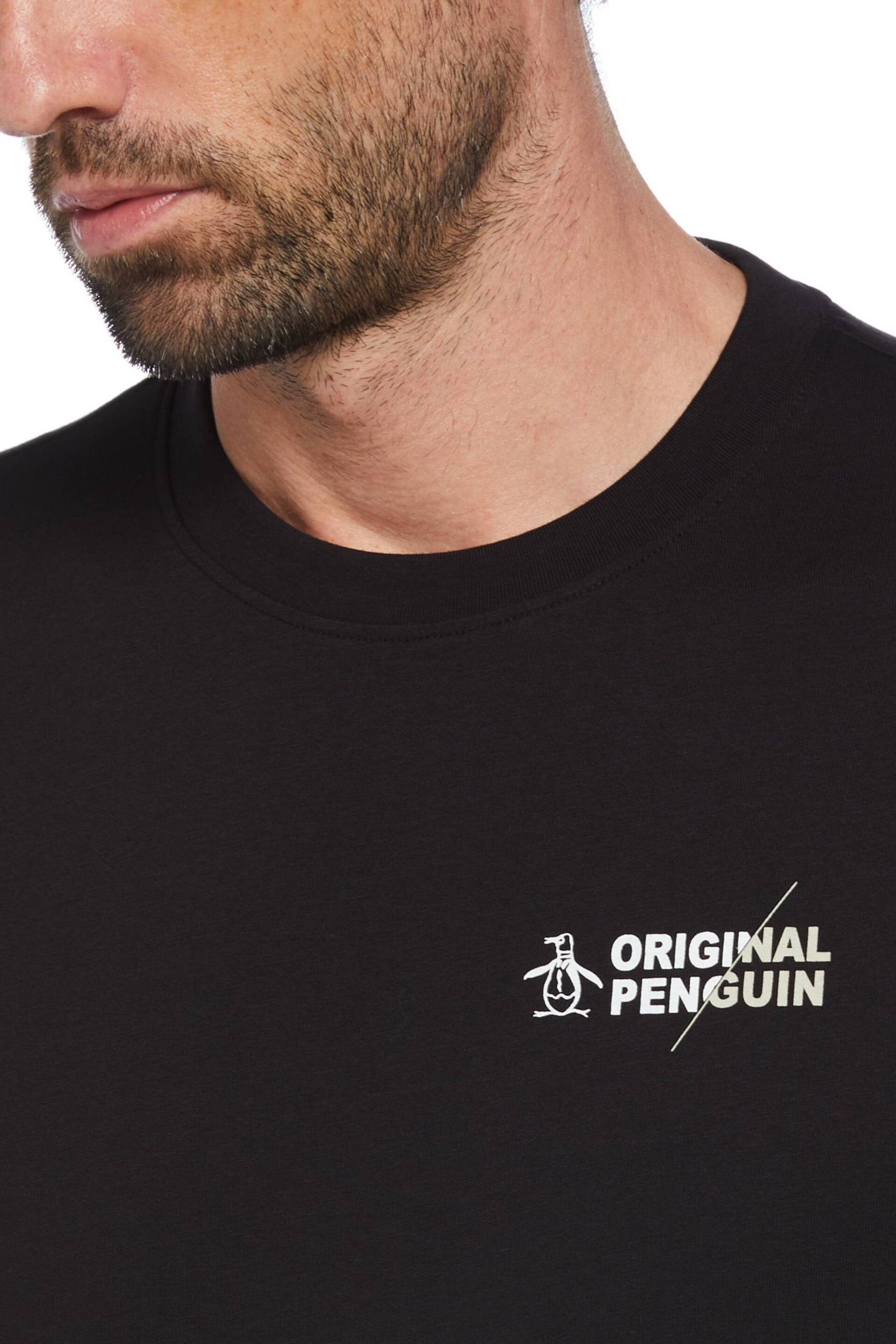 Original Penguin Stacked Spliced Logo T-Shirt - Image 3 of 4