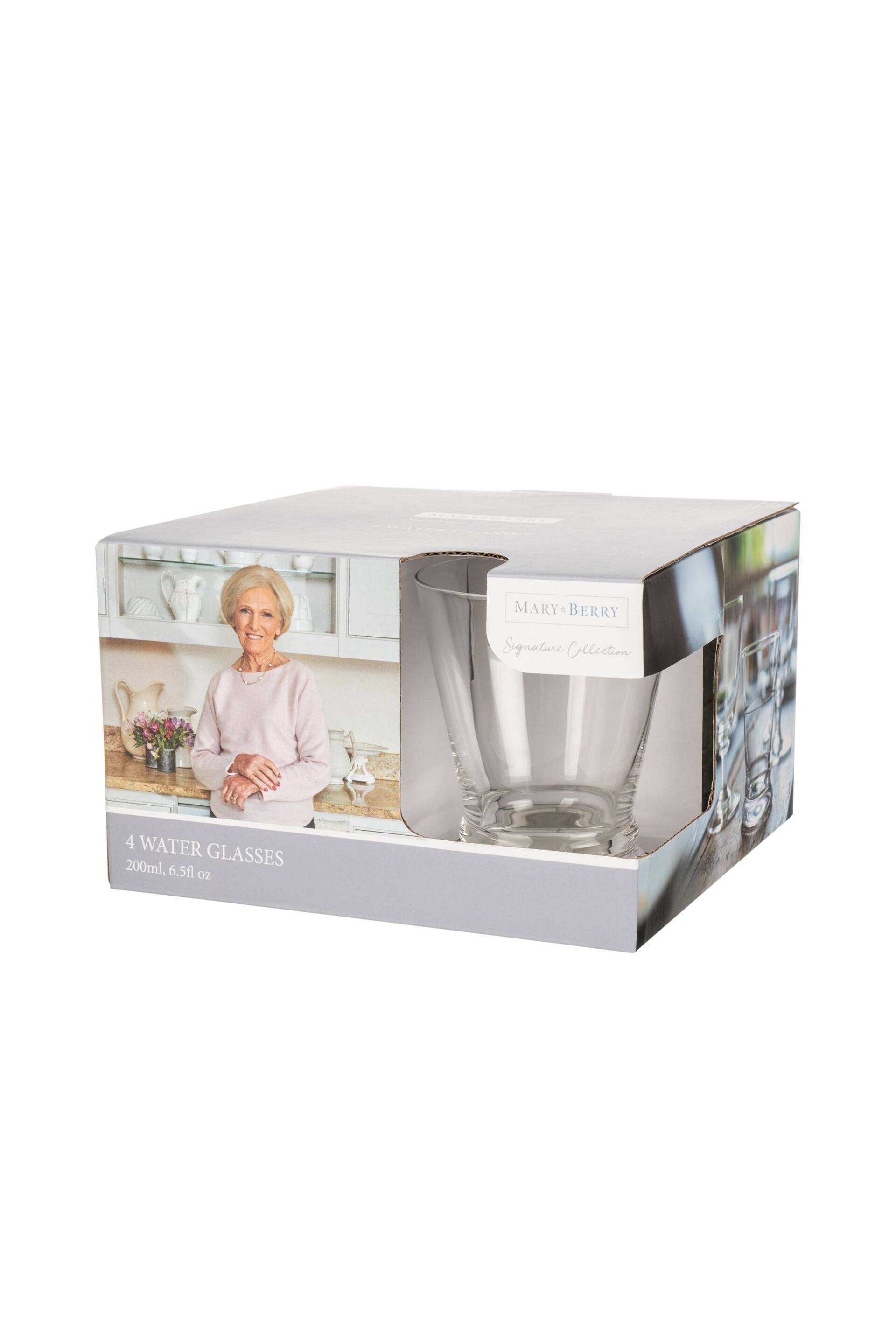 Mary Berry Set of 4 Clear Signature Tumbler Glasses - Image 4 of 4