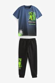Black Minecraft T-Shirt and Joggers Set (4-16yrs) - Image 1 of 6