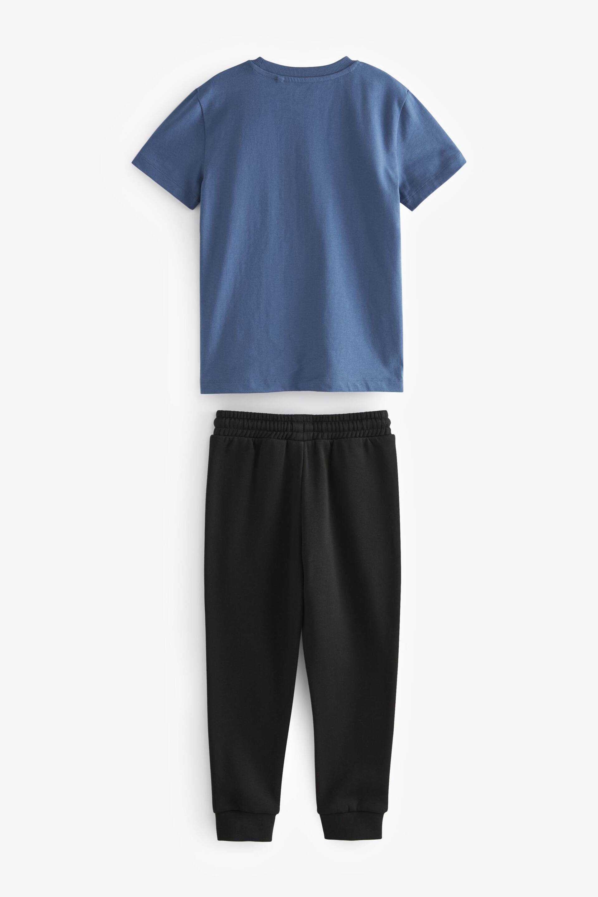 Black Minecraft T-Shirt and Joggers Set (4-16yrs) - Image 2 of 6