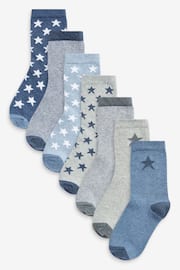 Blue Stars Cotton Rich Socks 7 Pack - Image 1 of 9