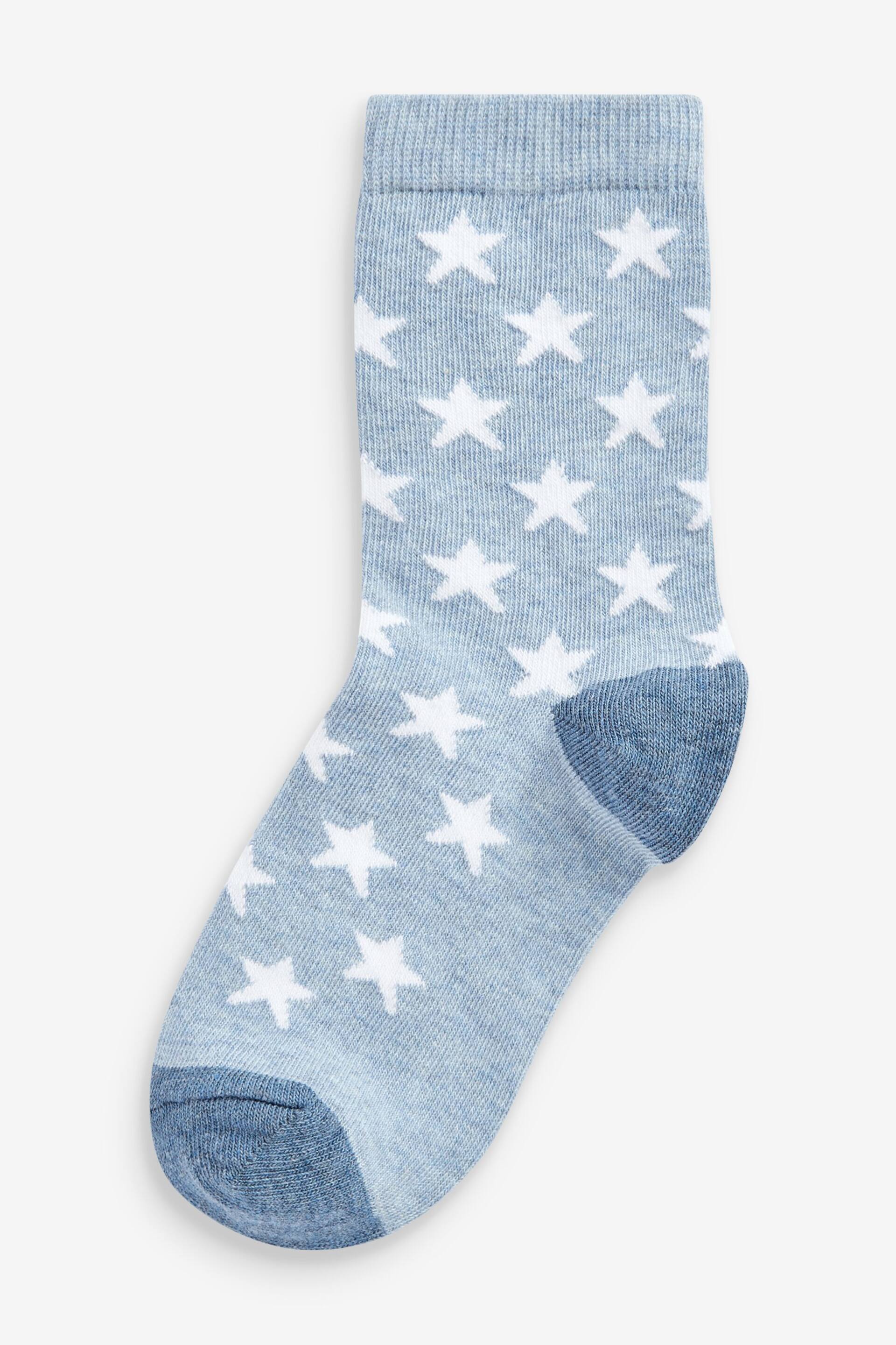 Blue Stars Cotton Rich Socks 7 Pack - Image 4 of 9