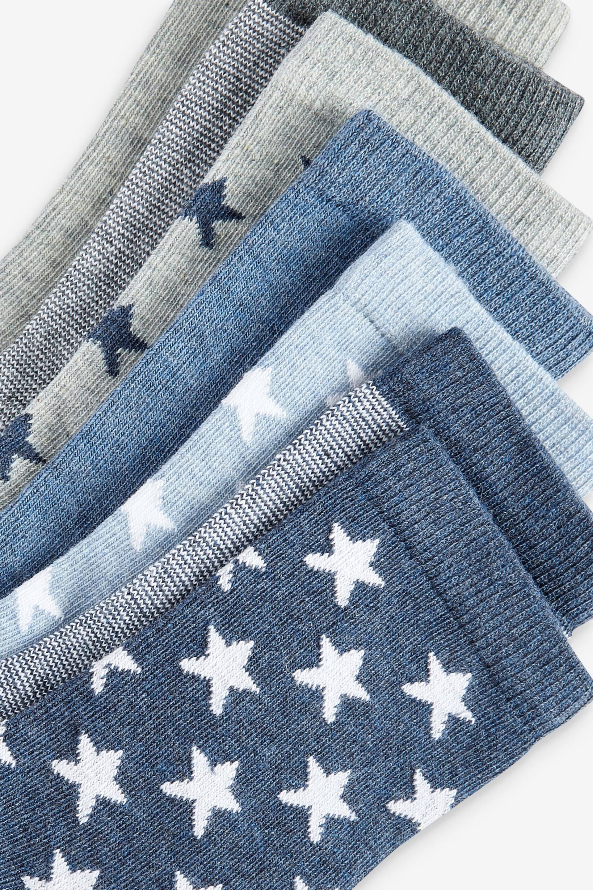 Blue Stars Cotton Rich Socks 7 Pack - Image 9 of 9