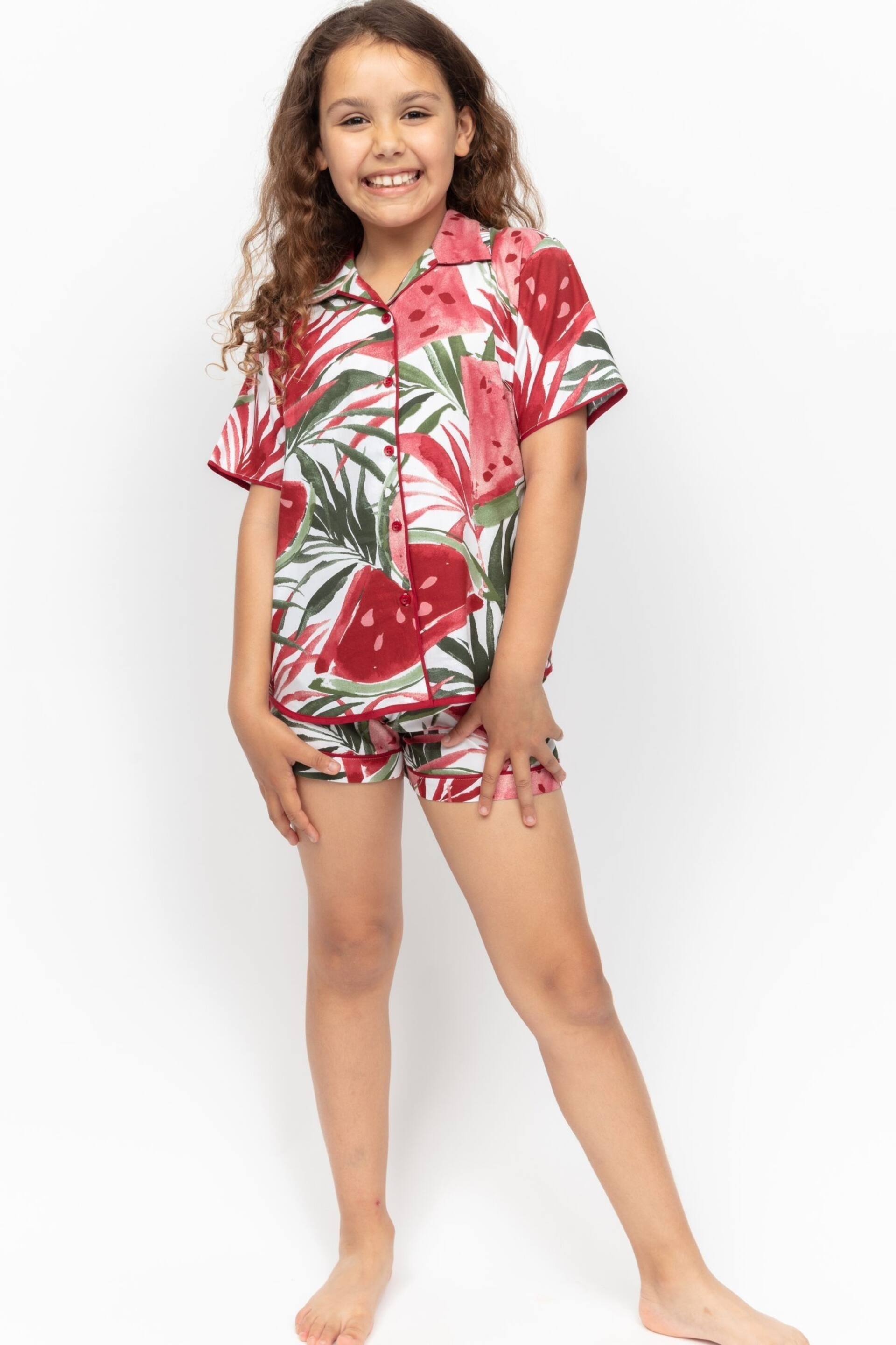 Minijammies Flamingo Print Short Sleeve Shorty Set - Image 1 of 4