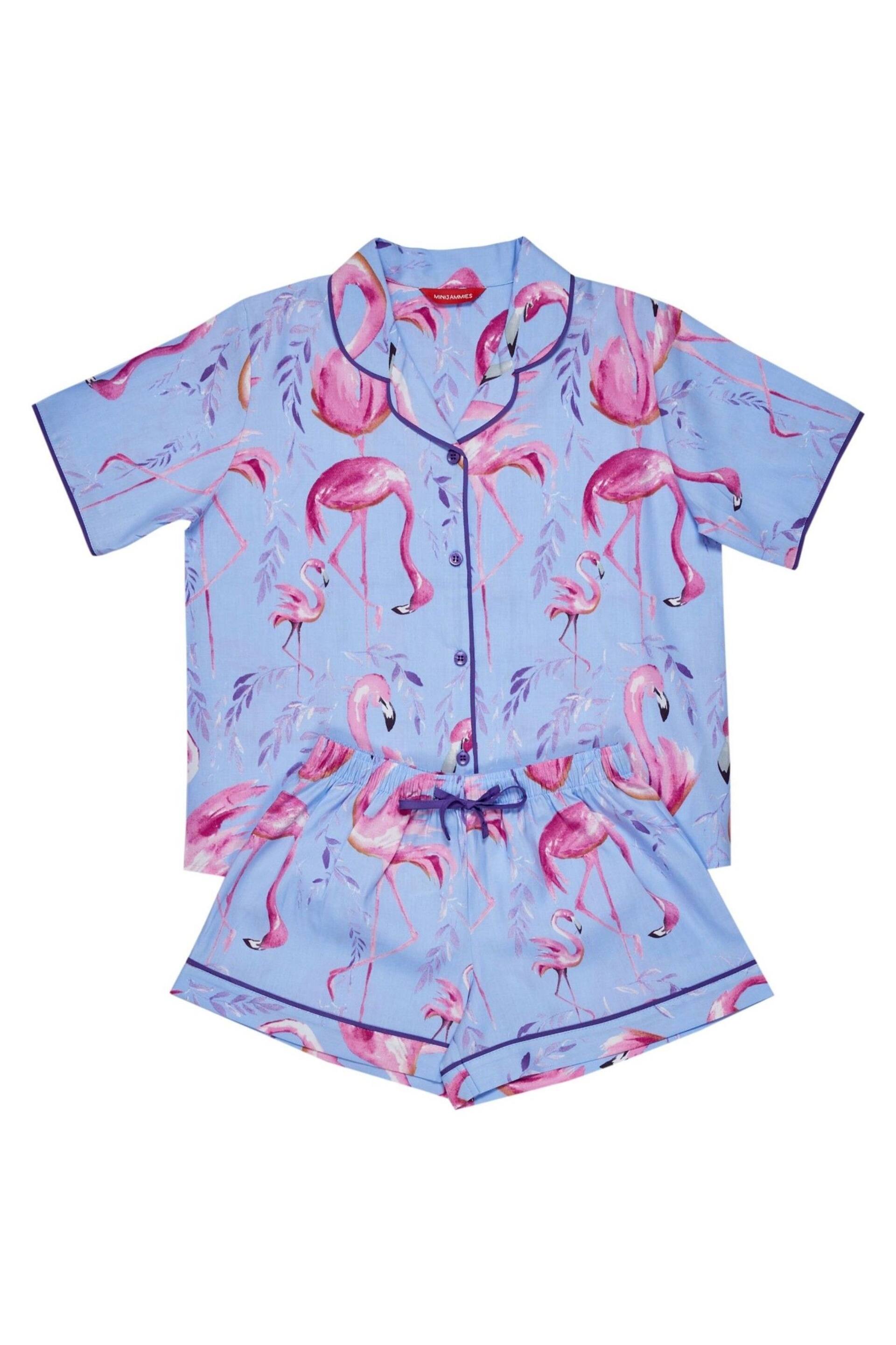 Minijammies Flamingo Print Short Sleeve Shorty Set - Image 4 of 4