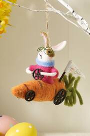 Orange Easter Felt Rabbit Hanging Decoration - Image 2 of 4