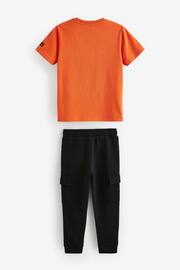 Orange/Black Licensed Sonic T-Shirt And Jogger Set (3-16yrs) - Image 2 of 4