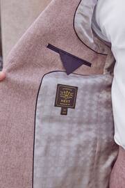 Pink Regular Fit Nova Fides Italian Wool Blend Suit: Jacket - Image 7 of 13
