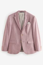 Pink Regular Fit Nova Fides Italian Wool Blend Suit: Jacket - Image 9 of 13