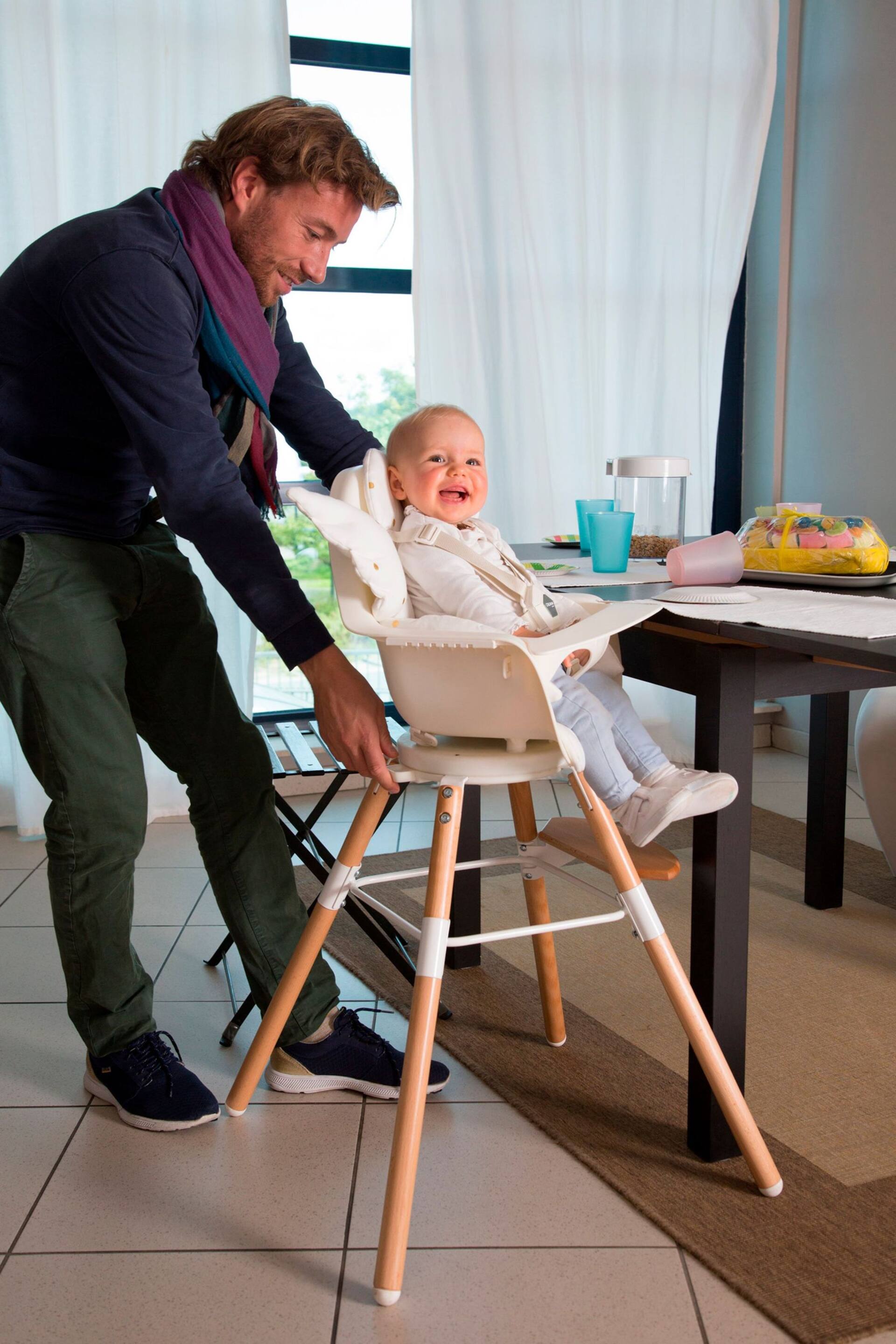 Childhome White Evolu One 80° High Chair White - Image 1 of 10