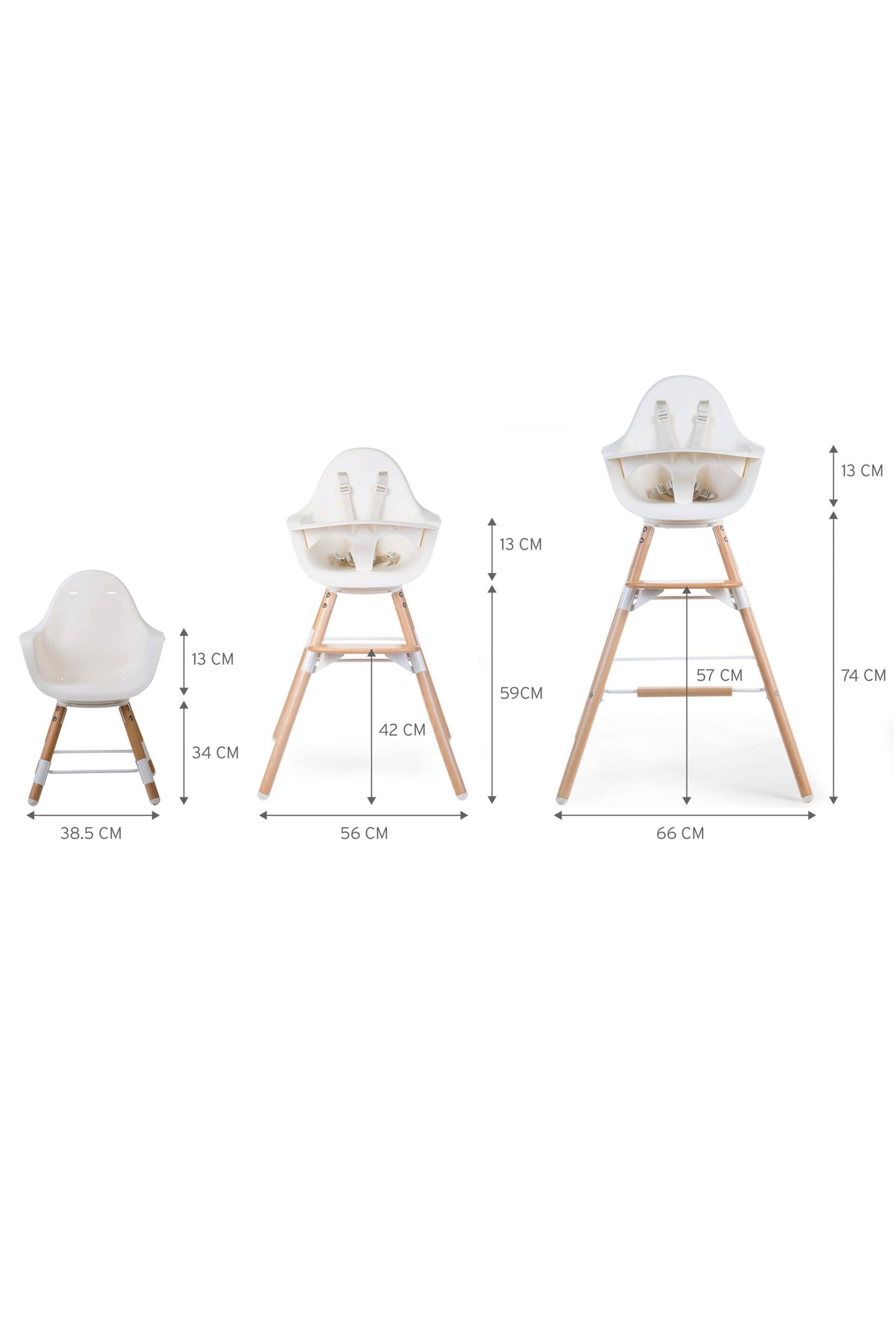 Childhome White Evolu One 80° High Chair White - Image 10 of 10