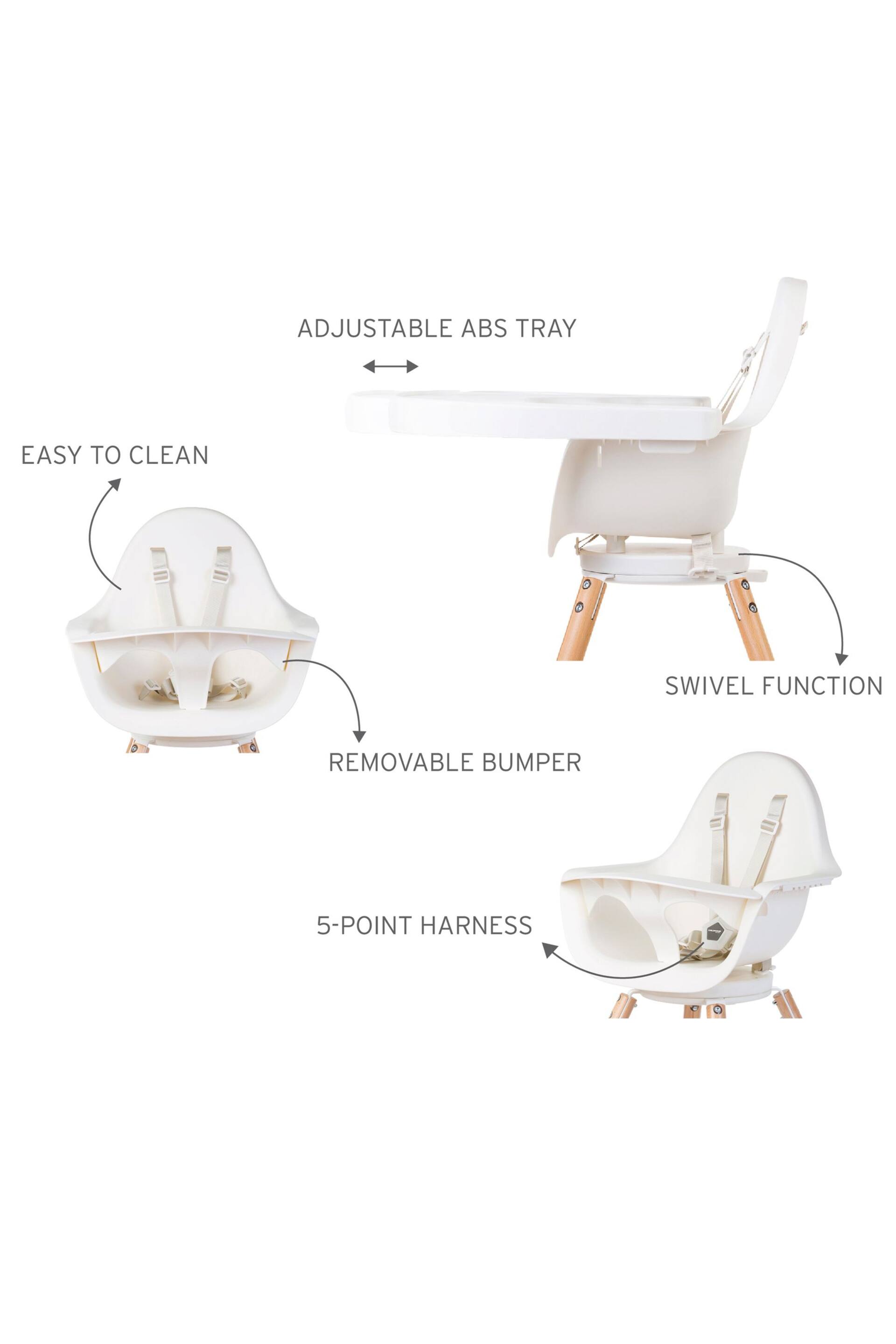 Childhome White Evolu One 80° High Chair White - Image 9 of 10