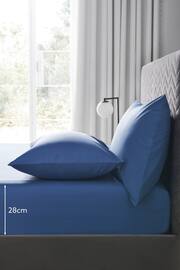 Blue Easy Care Polycotton Fitted Sheet - Image 3 of 5