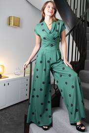 HotSquash Green Jersey Wide Leg Jumpsuit - Image 4 of 5