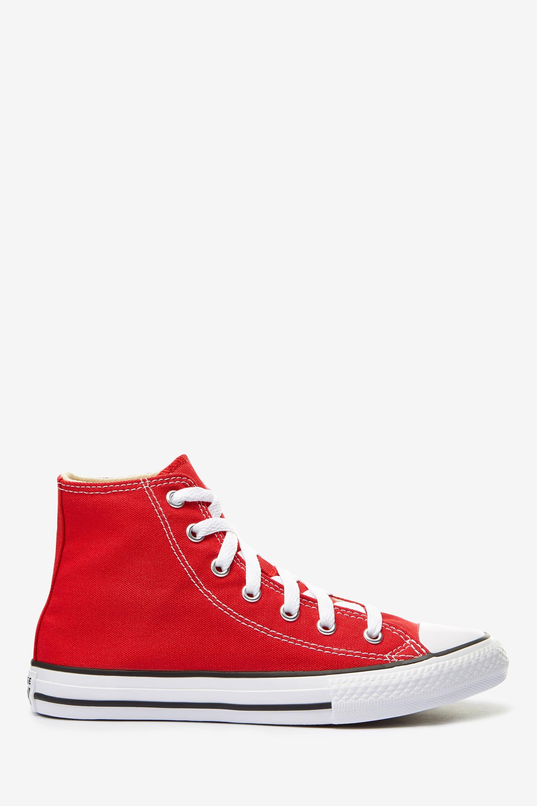 Red high top converse junior on sale