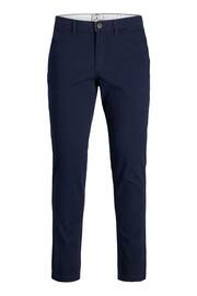 JACK & JONES Blue Slim Fit Chino Trousers - Image 5 of 8