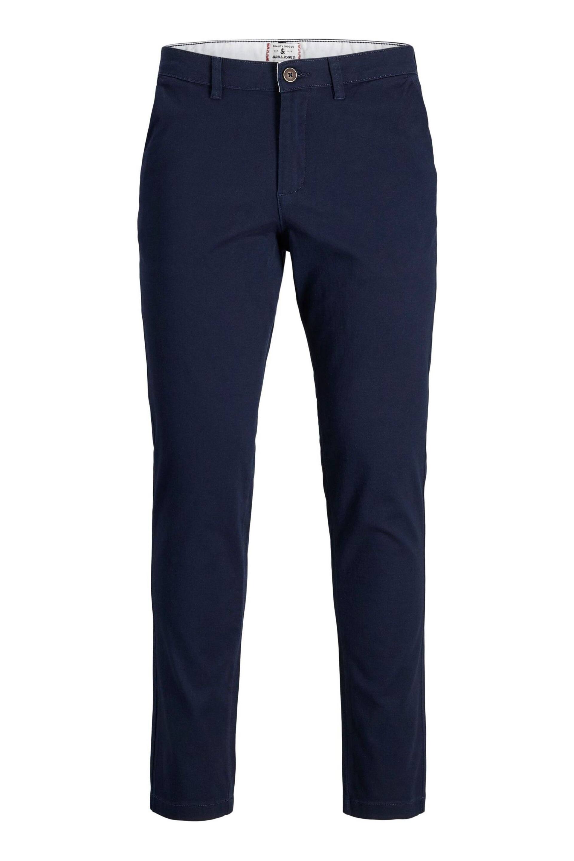 JACK & JONES Blue Slim Fit Chino Trousers - Image 5 of 8