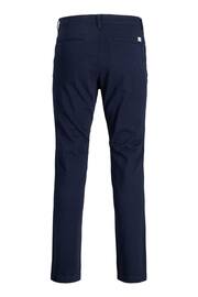 JACK & JONES Blue Slim Fit Chino Trousers - Image 6 of 8