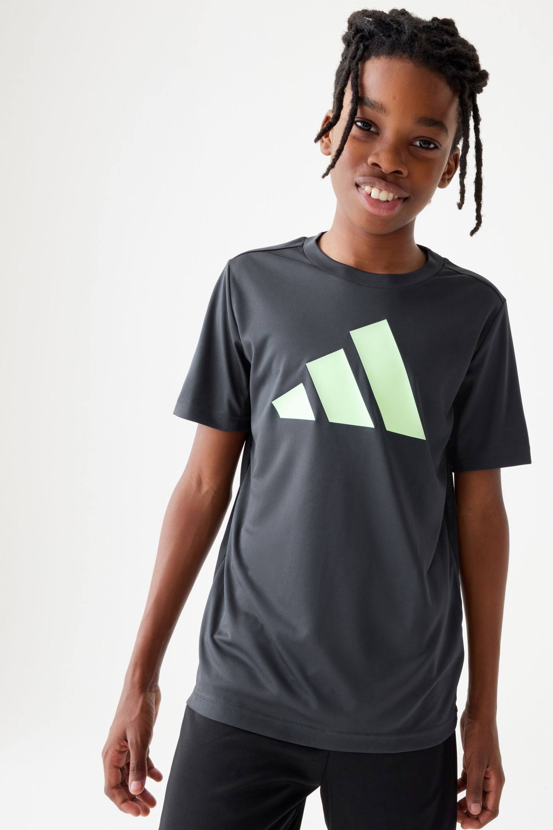 adidas Black Regular Fit Sportswear Train Essentials Aeroready Logo T-Shirt - Image 1 of 9