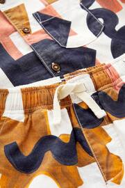 Tan Brown Short Sleeves Printed Shirt and Shorts Set (3mths-12yrs) - Image 6 of 6