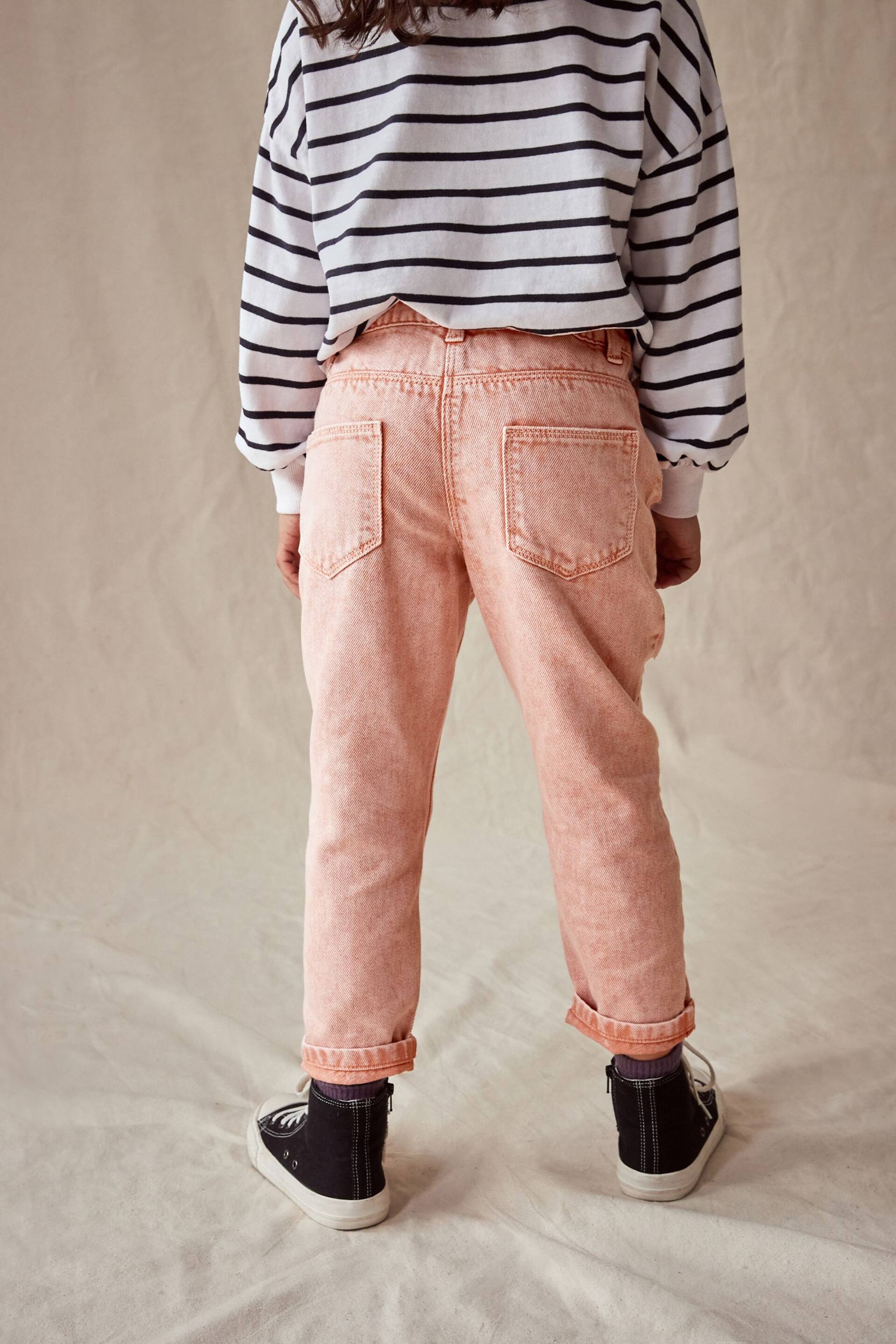 Apricot Wash Distressed Mom Jeans (3-16yrs) - Image 4 of 9