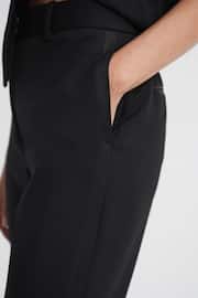 Reiss Black Alia Slim Fit Satin Stripe Suit Trousers - Image 4 of 5