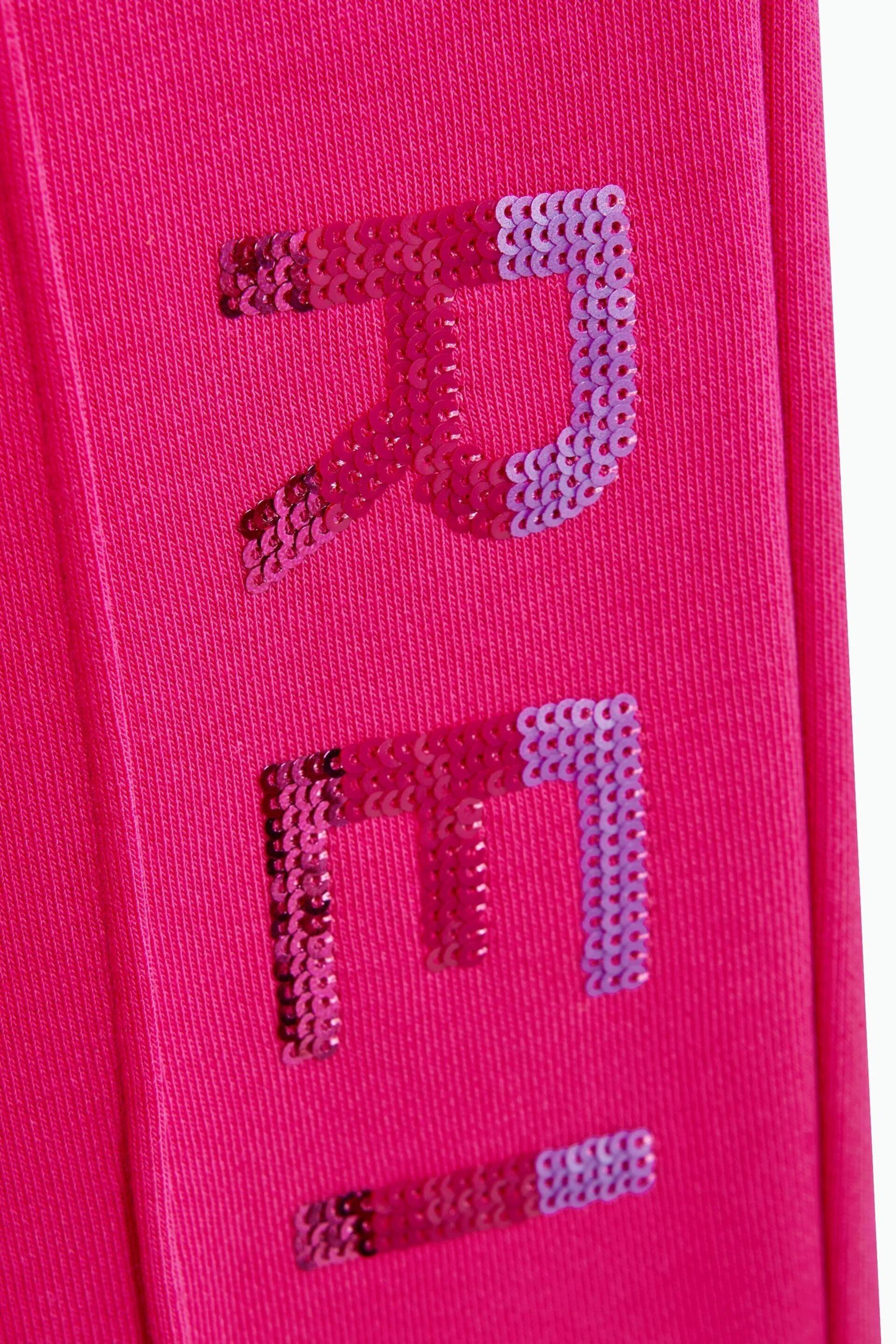 Reiss Bright Pink Mina Junior Drawstring Front Seam Joggers - Image 6 of 6