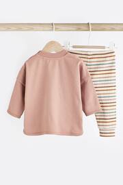 Rust Brown Lion Baby T-Shirt And Leggings 2 Piece Set - Image 2 of 7