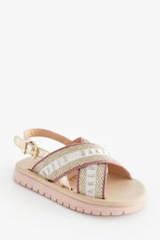 Baker by Ted Baker Girls Woven and Metallic Wedge Sandals - Image 3 of 6