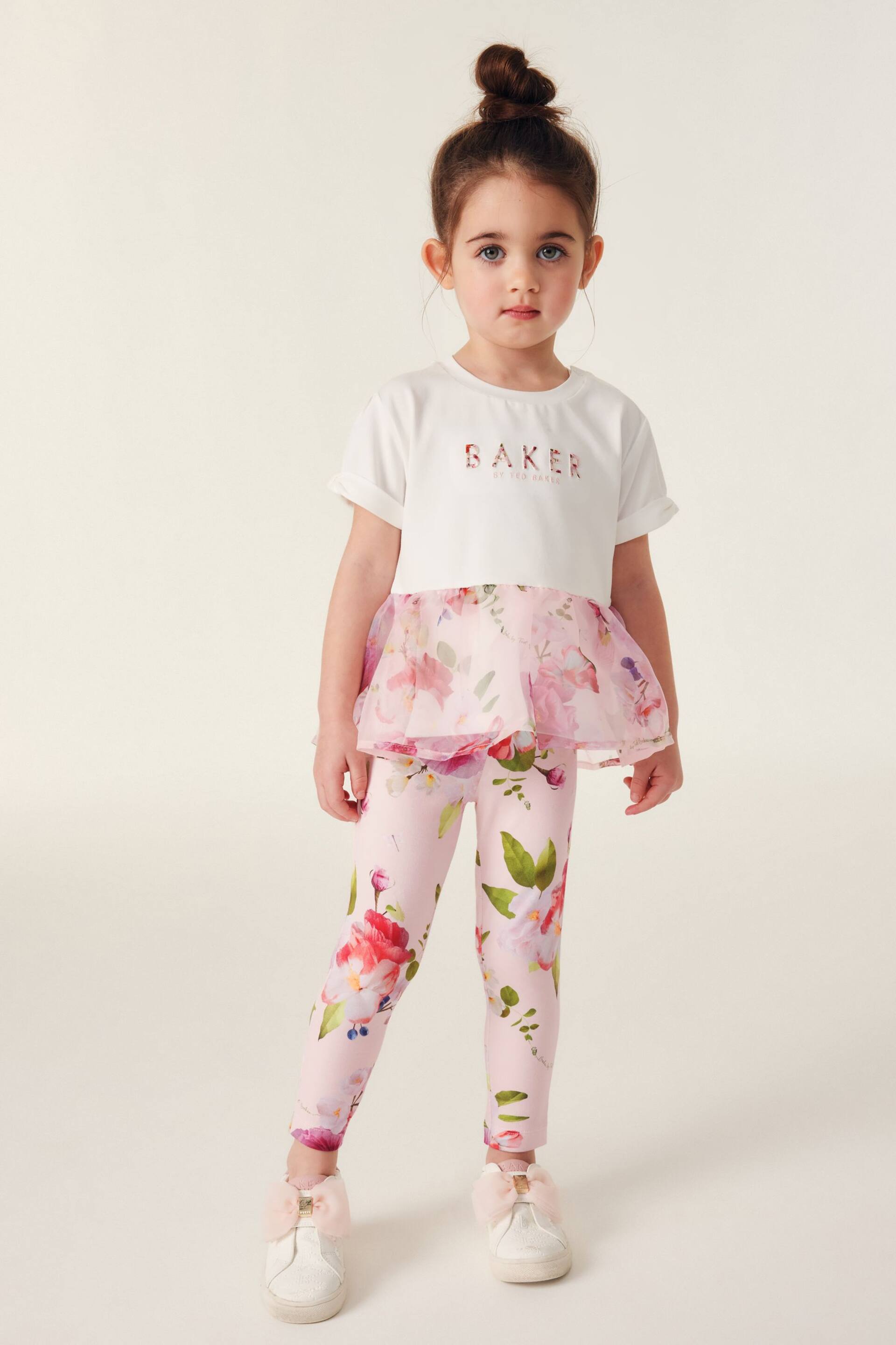 Baker by Ted Baker Organza Peplum T-Shirt and Legging Set - Image 1 of 12