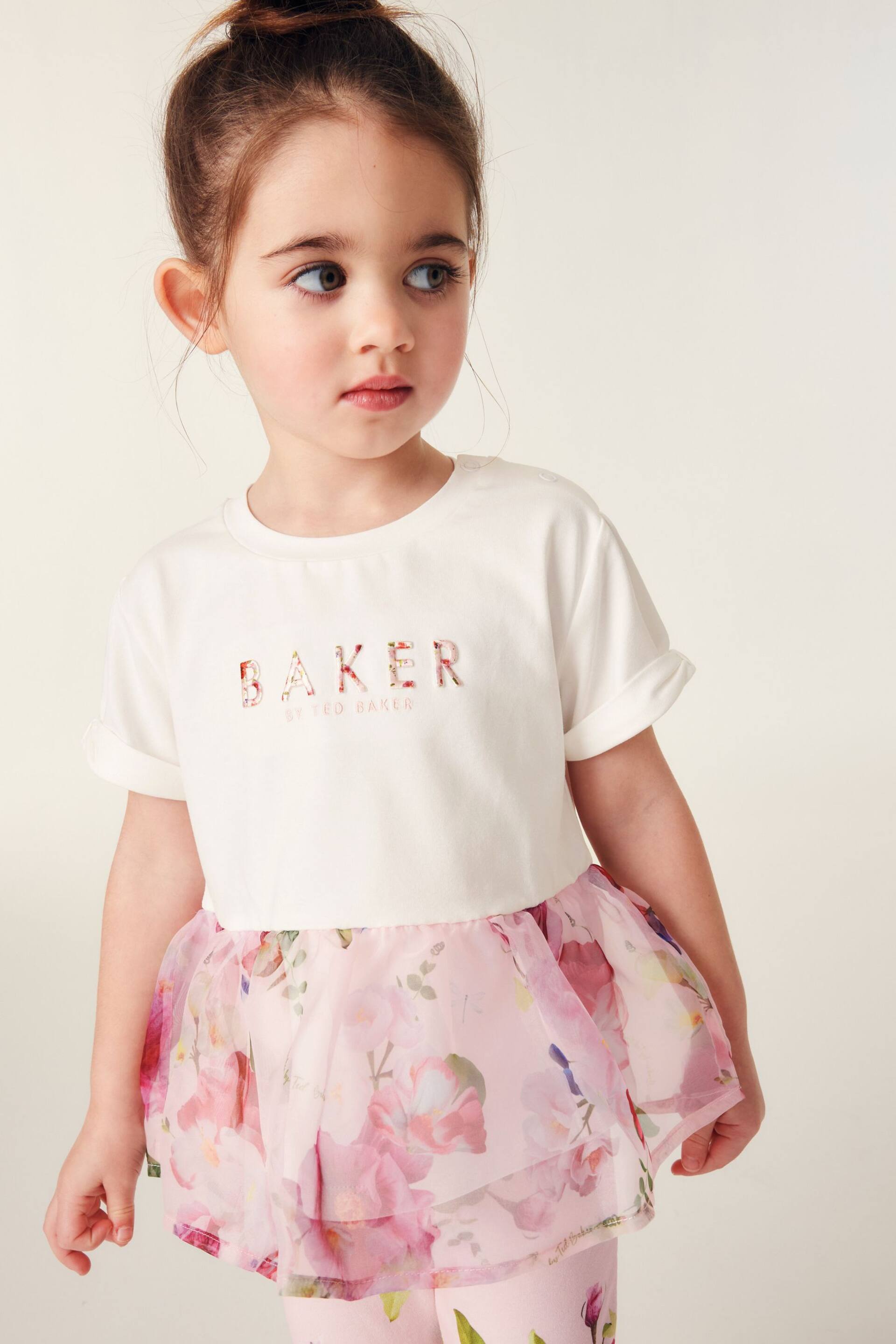Baker by Ted Baker Organza Peplum T-Shirt and Legging Set - Image 3 of 12