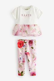 Baker by Ted Baker Organza Peplum T-Shirt and Legging Set - Image 8 of 12