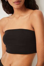 Black Cotton Rich Bandeau Boobtube Tops 2 Pack - Image 6 of 6