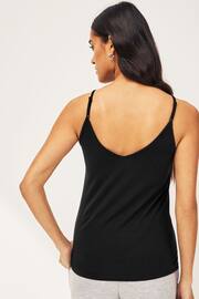 Black V-Neck Thin Strap Vest - Image 2 of 5