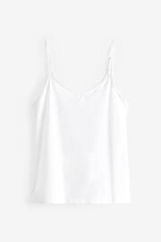 White V-Neck Thin Strap Vest - Image 4 of 5