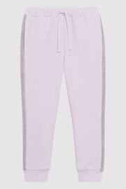 Reiss Lilac Mirror Junior Side Stripe Drawstring Joggers - Image 2 of 5