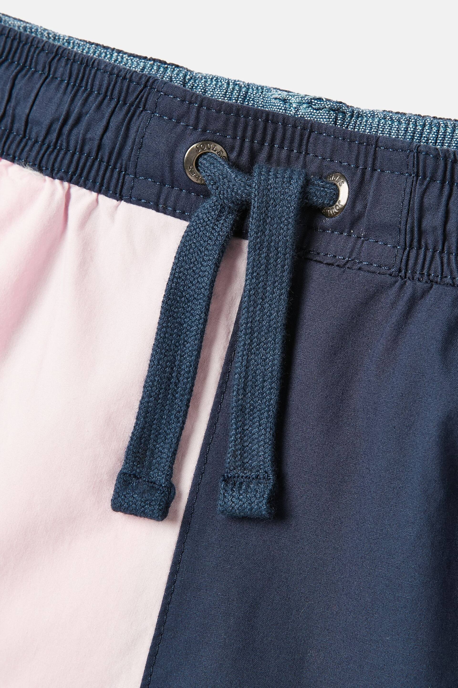 Joules Quayside Navy & Pink Elastic Waist Chino Shorts - Image 3 of 5