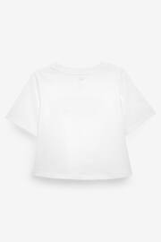 Levi's® White High Rise Cropped Batwing Logo T-Shirt - Image 5 of 5