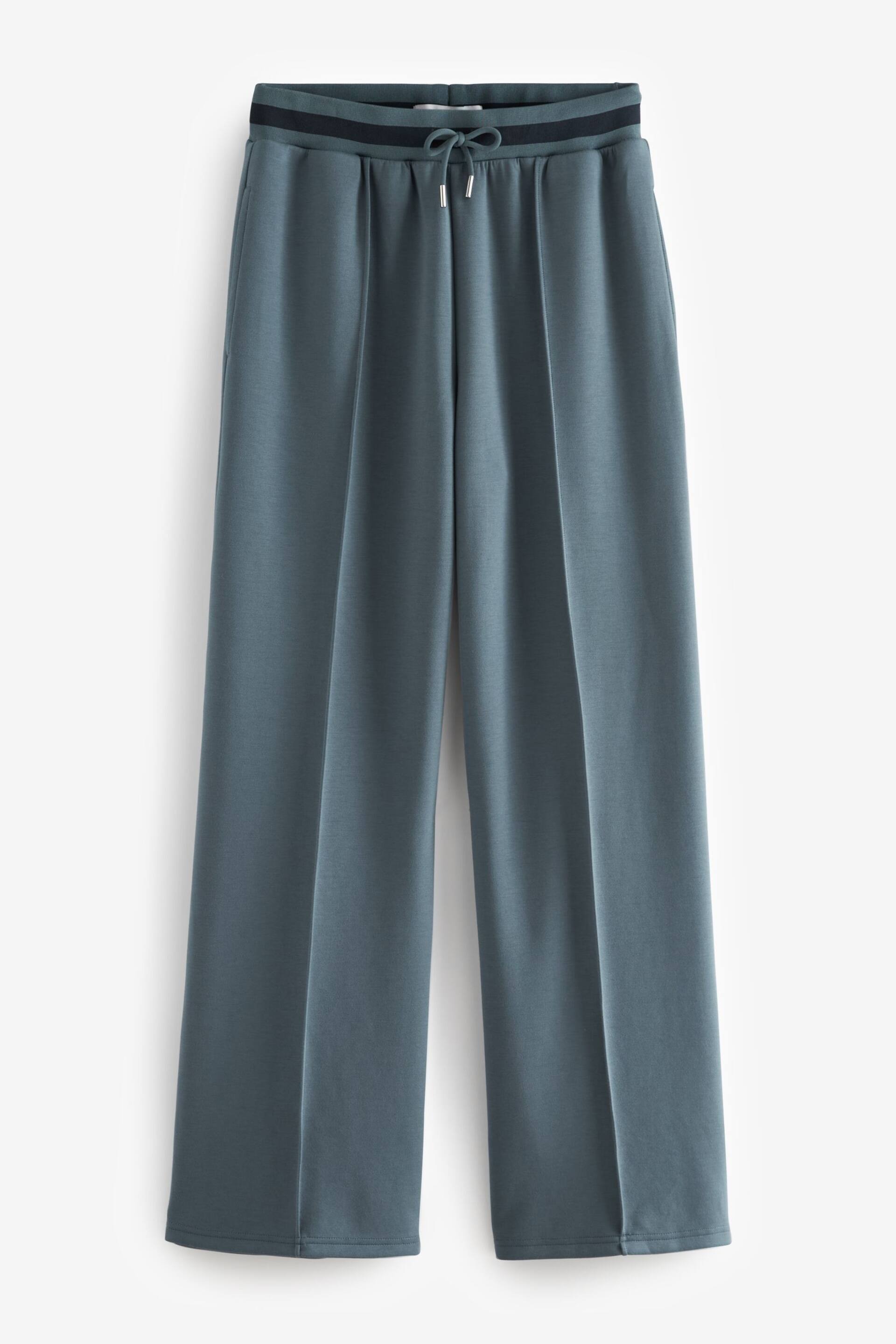 Blue Slinky Wide Leg Co-ord Side Stripe Track Trousers - Image 6 of 7