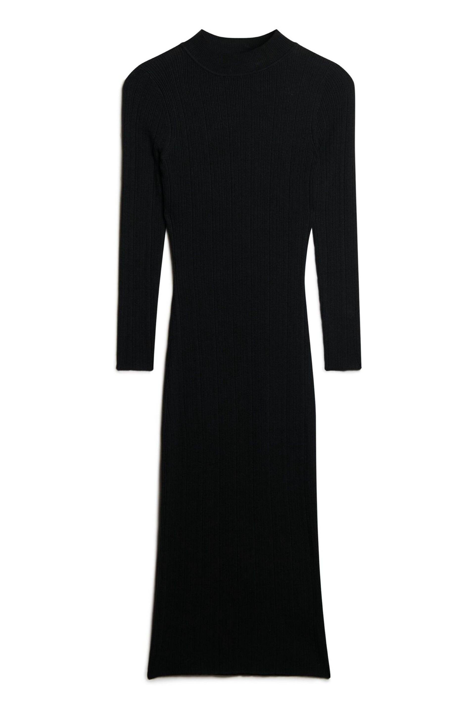 Superdry Black Backless Bodycon Midi Dress - Image 6 of 6