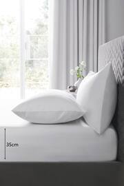 White Easy Care Polycotton Deep Fitted Sheet - Image 3 of 5