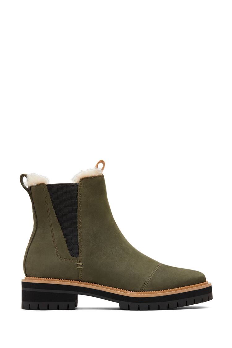 TOMS Dakota Water Resistant Leather with Faux Fur Boots - Image 1 of 5